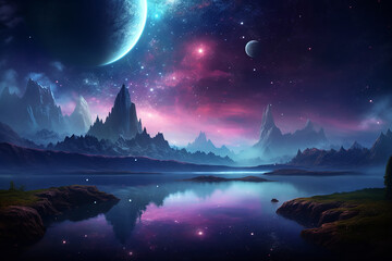 Space Galaxy Landscape