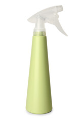 Green atomizer on white background