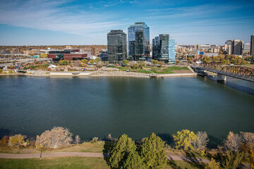 Fototapeta premium Heart of the City: Downtown Central Business District, Saskatoon, Saskatchewan