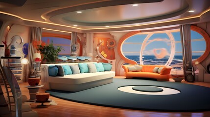 luxury room at a cruise ship