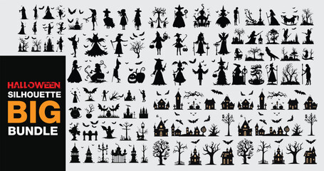 Graphic representations of Halloween include candy, owls, cats, zombies, ghosts, and pumpkins. drawn by hand set. Image in vector format.
