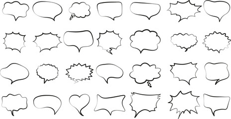 Fototapeta premium Speech bubbles set on white background. Vector illustration