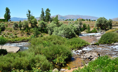 Fototapeta na wymiar Munzur Valley and River is in Tunceli, Turkey.