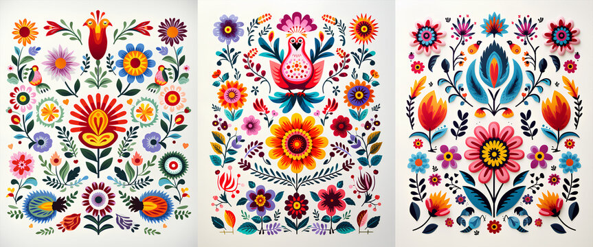 Vintage floral pattern collection.