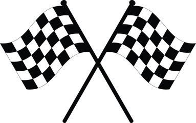 Racing flag icon vector . Checkered flag icon . Finishing Flags