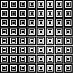 Vector seamless geometric pattern in the form of a texture of black squares on a white background