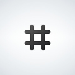 Hashtag icon. Social post message tag. Hashtag promotion symbol. Stock vector illustration isolated on white background.
