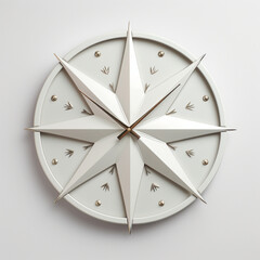 illustration of a white clock with a star on it
