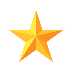 Five end star vector illustration. Minimalistic star icon isolated