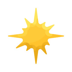 Twelve end star vector volumetric illustration. Minimalistic star icon isolated