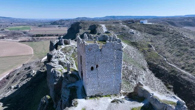 Oreja Castle in the old town of Oreja. Municipality of Ont&iacute;gola. Toledo Province. Castilla la Mancha. Spain. Europe