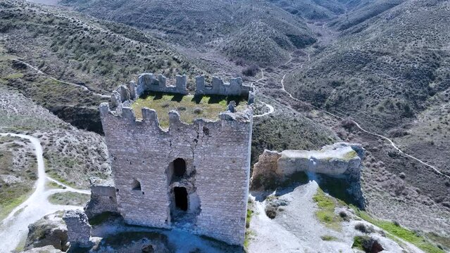 Oreja Castle in the old town of Oreja. Municipality of Ont&iacute;gola. Toledo Province. Castilla la Mancha. Spain. Europe