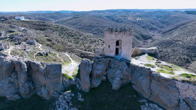 Oreja Castle in the old town of Oreja. Municipality of Ont&iacute;gola. Toledo Province. Castilla la Mancha. Spain. Europe