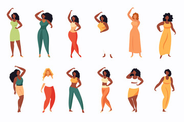 Body Positivity vector flat minimalistic isolated illustration