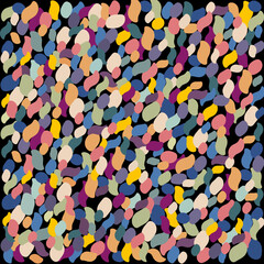 Fondo abstracto con círculos de colores en tonos pastel. - 638614281