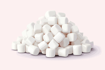 Fototapeta na wymiar marshmallows vector flat minimalistic isolated illustration