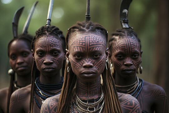 Girls from a african tribe.