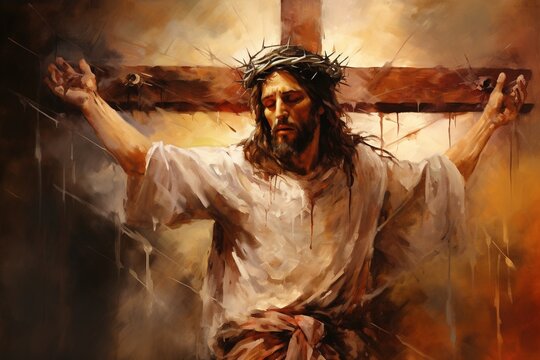 Cross of Jesus painting.