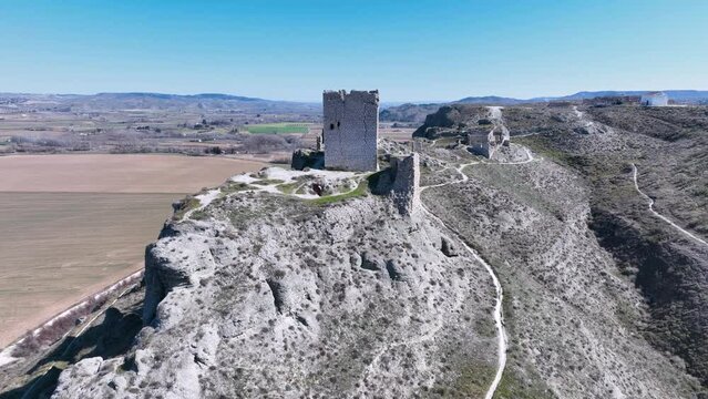 Oreja Castle in the old town of Oreja. Municipality of Ont&iacute;gola. Toledo Province. Castilla la Mancha. Spain. Europe