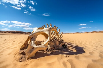 Skelett in der Wüste