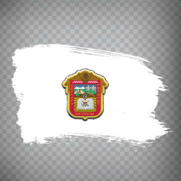 Flag State of Mexico brush strokes. Flag State of Mexico on transparent background for your web site design, app, UI. United Mexican States. EPS10. 
