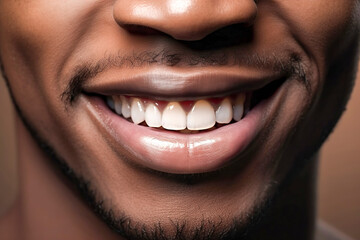 Radiant Smile: A Captivating Display of Impeccable Dental Perfection on an African American Gentleman, ai generative