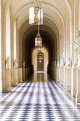 Interior hallway at the Palace of Versailles