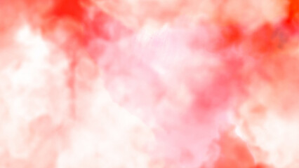 red, pink watercolor background. colorful cloud