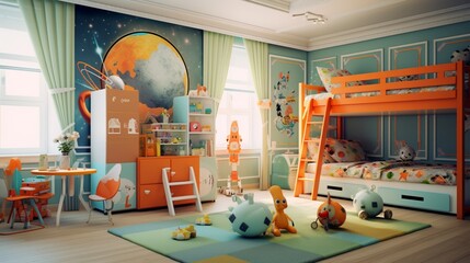 Clean space in kids room