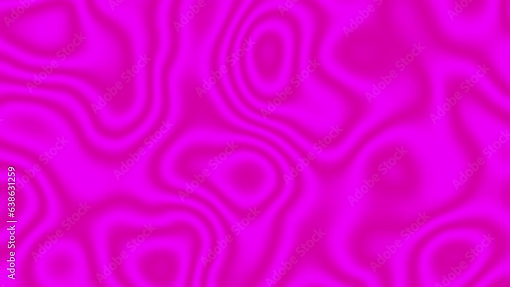 Poster seamless abstract psychedelic wavy background for loop playback. 4k video. bright pink colors.
