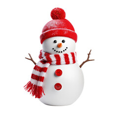 Snowman isolated on transparent background PNG