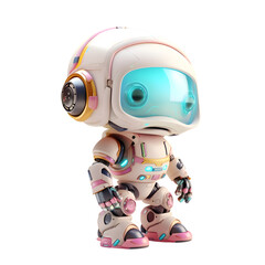 Obraz na płótnie Canvas 3D Render of a Cute Robot Wearing a Spacesuit