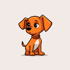 Fototapeta na wymiar Dog Vector Cute Dog Cartoon Symbol