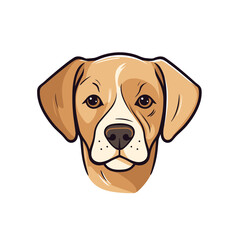 Naklejka premium Dog Vector Cute Dog Cartoon Symbol
