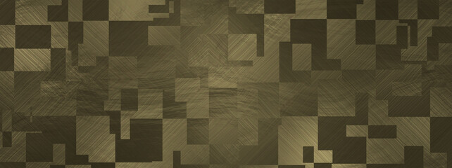 Gold plate, grid, wall with geometric pattern, brushed gold, textured bronze, abstract bas-relief in precious metal