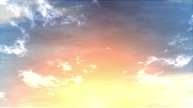 夕焼け空、背景動画テンプレート０２