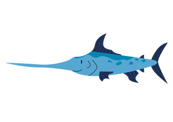 blue swordfish design