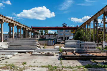 Industrial area of reinforced concrete factory