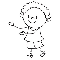 Obraz premium happy boy illustration