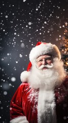 Santa Clause themed background in portrait mode with copy space - stock picture backdrop