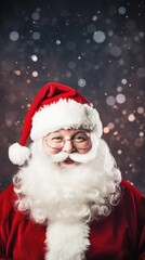 Santa Clause themed background in portrait mode with copy space - stock picture backdrop