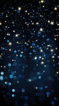 Sparkling Stars themed background in portrait mode with copy space - stock picture backdrop