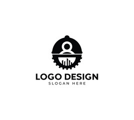 Civil engineer job search logo design Abstract design Employee logo job icon design on luxury background. Employe logo concept. job icon design with black background