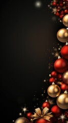 decorative christmas background in portrait mode - stock picture backdrop