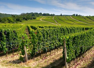 Fototapeta na wymiar French vineyard in at summertime