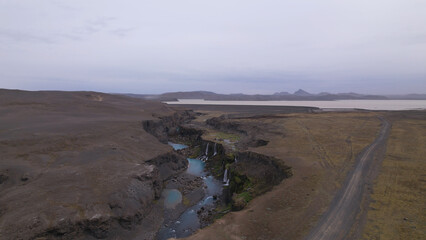 Sigoldugljufur, also known as the Valley of Tears, is a canyon in the Icelandic Highlands. It is most renowned for and earned its nickname from its sheer number of waterfalls.
