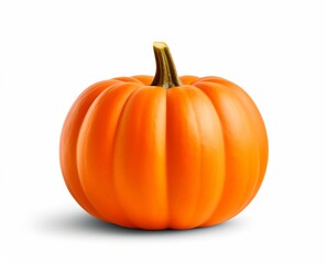 Pumpkin on white background, generative ai