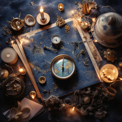 Moon Goddess Flatlay - Circle of the moon