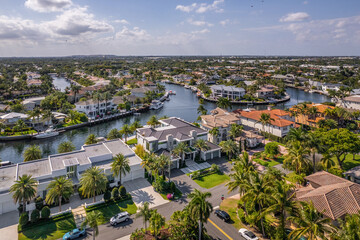 Aerial view from a drone over South Florida