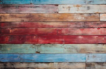 Colorful wooden wall background, vintage and retro style, stock photo